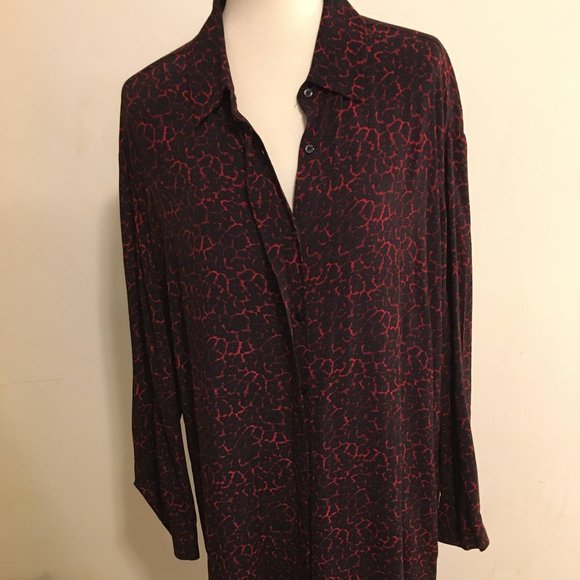 Marina Sport Long Sleeve Red Cheetah Print Dress - Picture 7 of 11